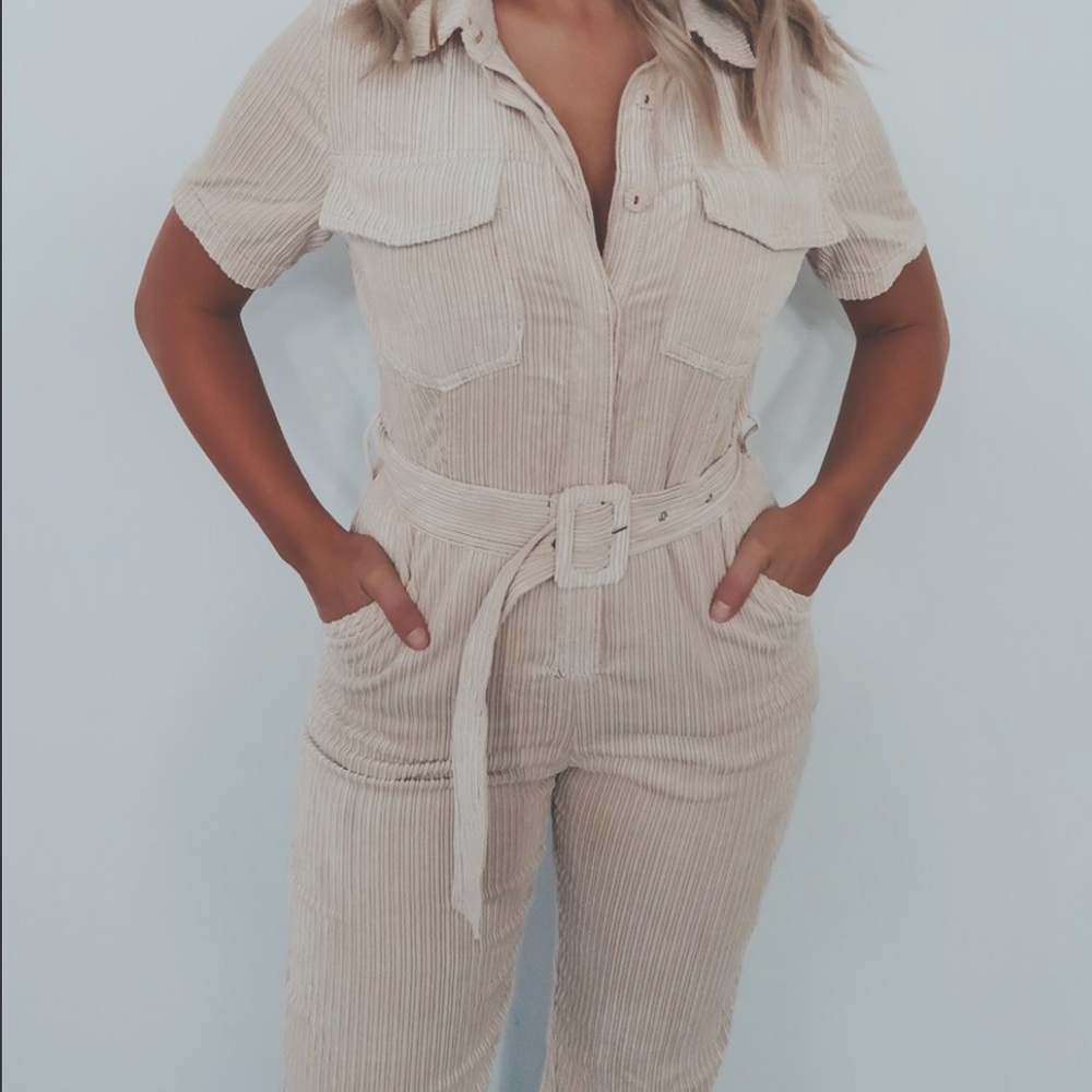 Light Tan Corduroy jumpsuit